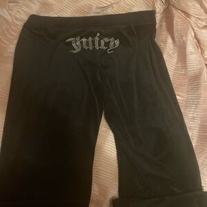 Juicy Couture Black Velour Kids Joggers
